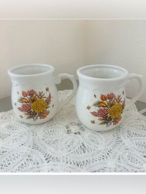 Retro Vintage Wangs Kitchen Mugs Set of Two cottagecore farmhouse kitchen
